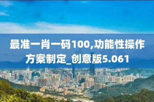 最準一肖一碼100,功能性操作方案制定_創意版5.061