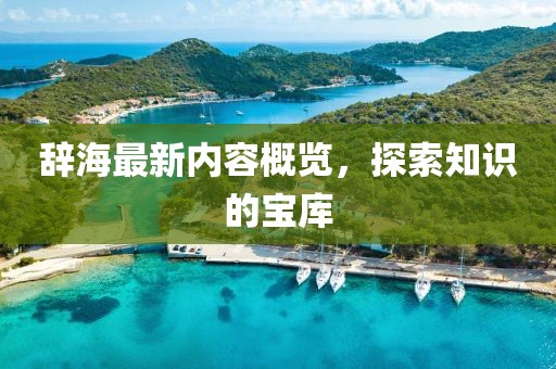 辭海最新內容概覽，探索知識的寶庫