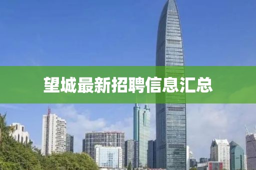 望城最新招聘信息匯總