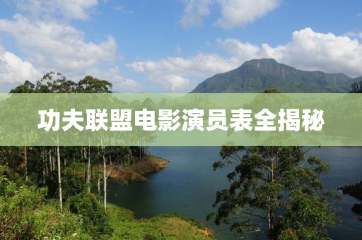 功夫聯盟電影演員表全揭秘
