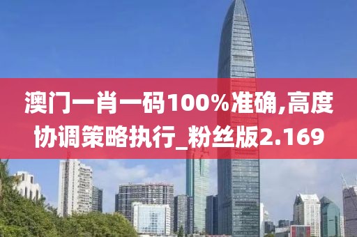 澳門一肖一碼100%準確,高度協調策略執行_粉絲版2.169