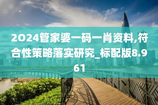 2O24管家婆一碼一肖資料,符合性策略落實研究_標配版8.961