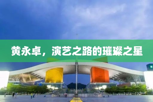 黃永卓，演藝之路的璀璨之星