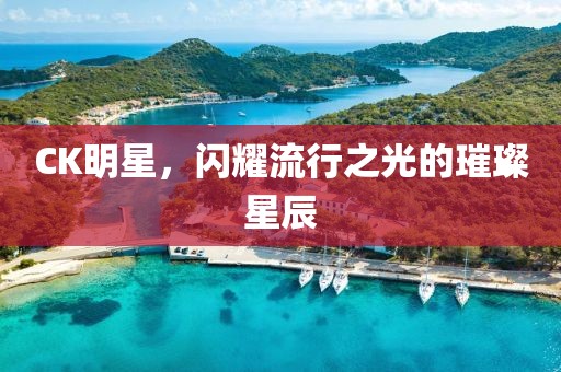 CK明星，閃耀流行之光的璀璨星辰