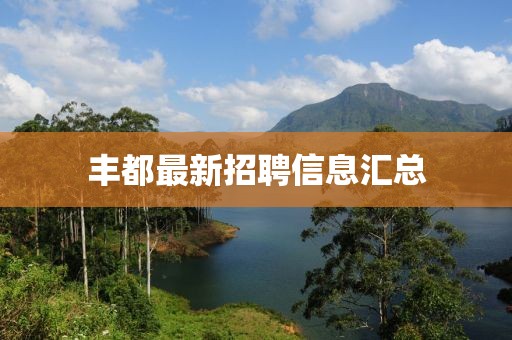豐都最新招聘信息匯總