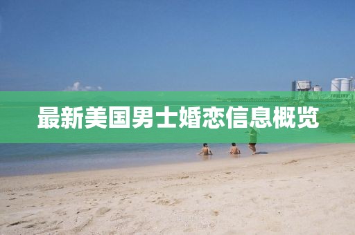最新美國男士婚戀信息概覽