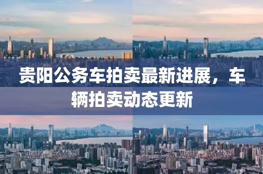 貴陽公務車拍賣最新進展，車輛拍賣動態更新