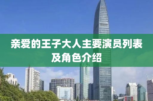 親愛的王子大人主要演員列表及角色介紹