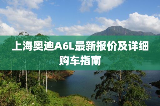上海奧迪A6L最新報價及詳細購車指南