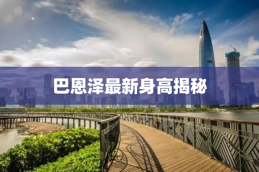巴恩澤最新身高揭秘