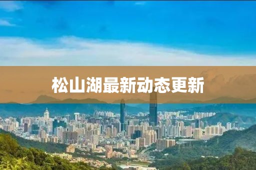 松山湖最新動態更新