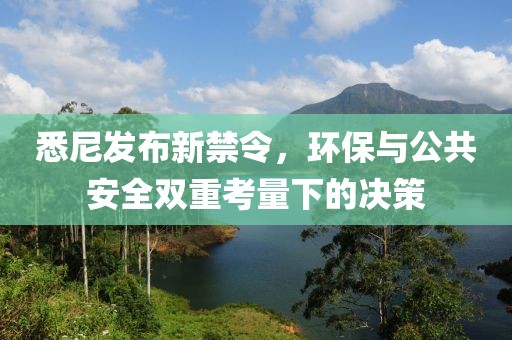 悉尼發布新禁令，環保與公共安全雙重考量下的決策