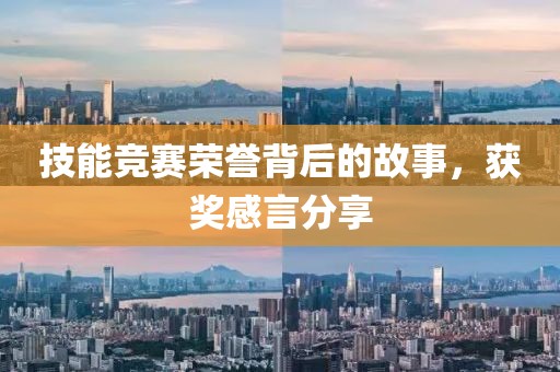 技能競賽榮譽背后的故事，獲獎感言分享