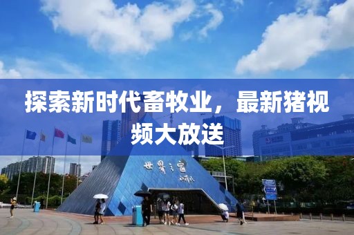 探索新時代畜牧業，最新豬視頻大放送
