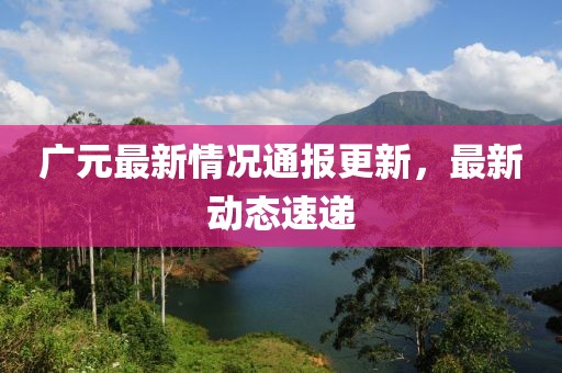 廣元最新情況通報更新，最新動態速遞