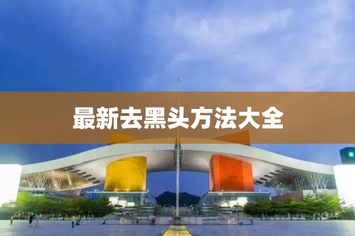 最新去黑頭方法大全