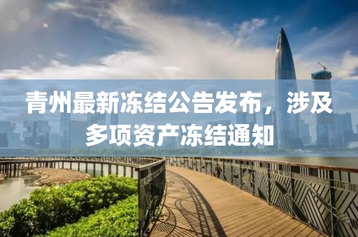青州最新凍結公告發布，涉及多項資產凍結通知
