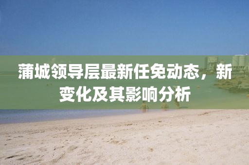 蒲城領導層最新任免動態，新變化及其影響分析