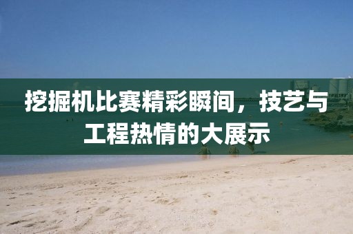 挖掘機比賽精彩瞬間，技藝與工程熱情的大展示