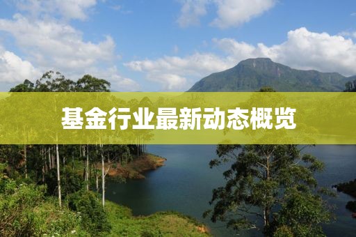 基金行業最新動態概覽