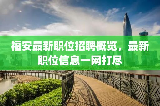 福安最新職位招聘概覽，最新職位信息一網打盡