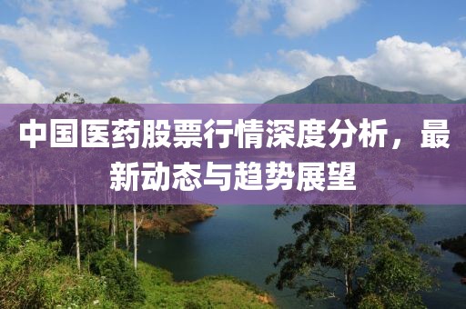 中國醫藥股票行情深度分析，最新動態與趨勢展望