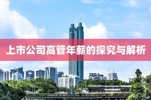 上市公司高管年薪的探究與解析