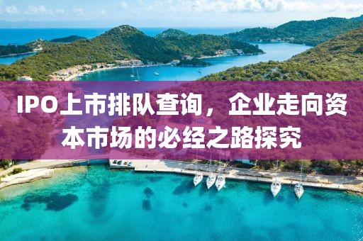 IPO上市排隊查詢，企業走向資本市場的必經之路探究