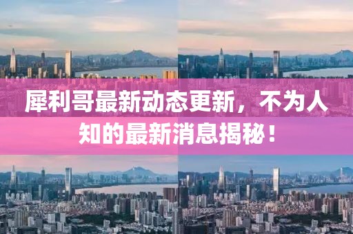 犀利哥最新動態更新，不為人知的最新消息揭秘！