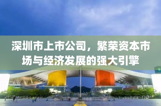 深圳市上市公司，繁榮資本市場與經濟發展的強大引擎