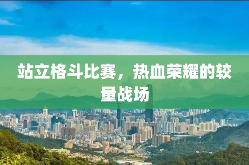 站立格斗比賽，熱血榮耀的較量戰場