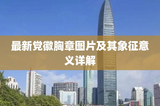 最新黨徽胸章圖片及其象征意義詳解