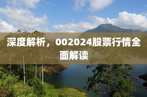深度解析，002024股票行情全面解讀