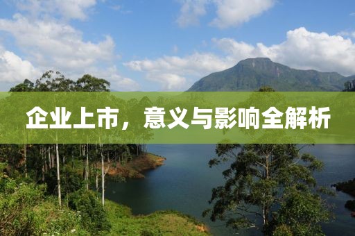 企業上市，意義與影響全解析