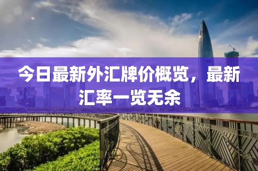 今日最新外匯牌價概覽，最新匯率一覽無余