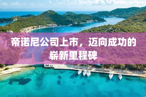 帝諾尼公司上市，邁向成功的嶄新里程碑