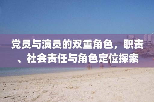 黨員與演員的雙重角色，職責、社會責任與角色定位探索