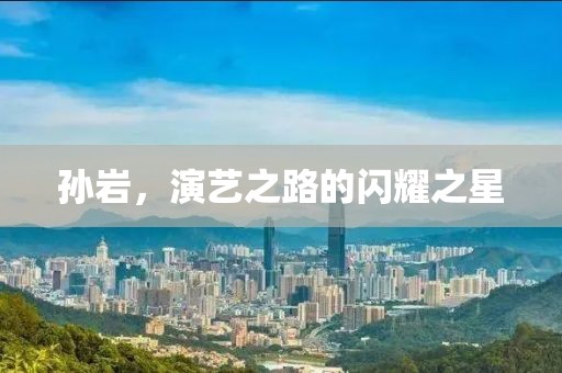 孫巖，演藝之路的閃耀之星