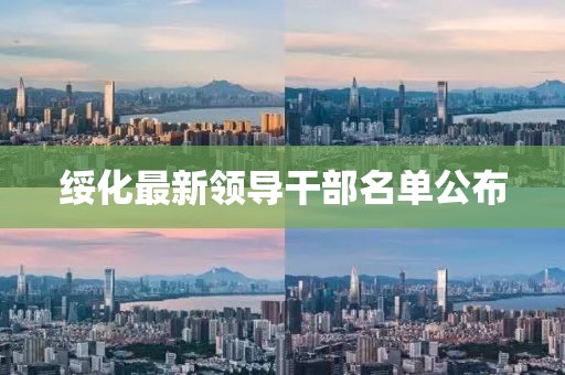 綏化最新領導干部名單公布