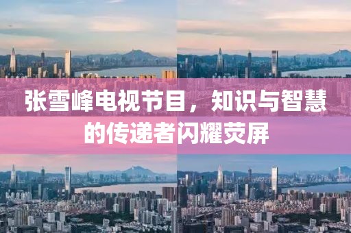 張雪峰電視節目，知識與智慧的傳遞者閃耀熒屏