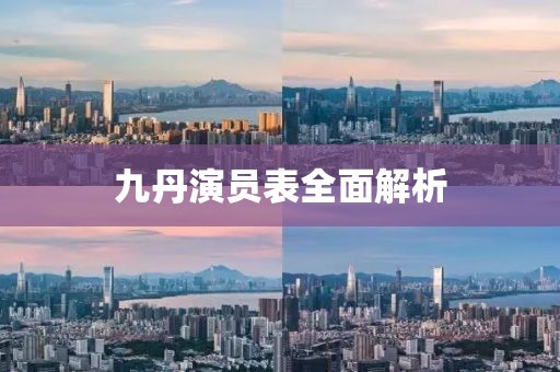 九丹演員表全面解析