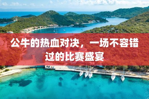 公牛的熱血對決，一場不容錯過的比賽盛宴