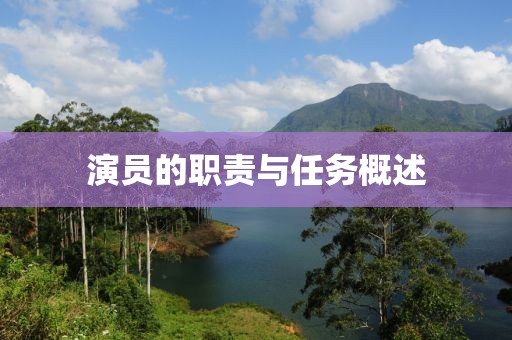 演員的職責與任務概述