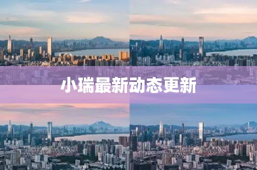 小瑞最新動態更新