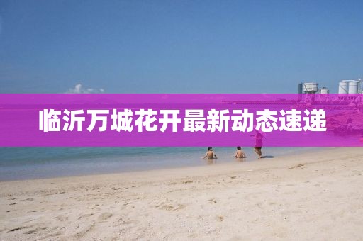 臨沂萬城花開最新動態速遞