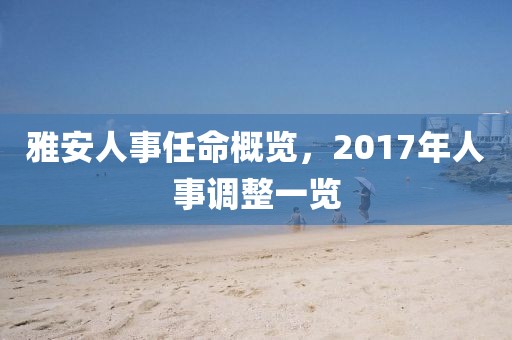 雅安人事任命概覽，2017年人事調整一覽
