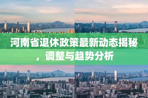 河南省退休政策最新動態揭秘，調整與趨勢分析