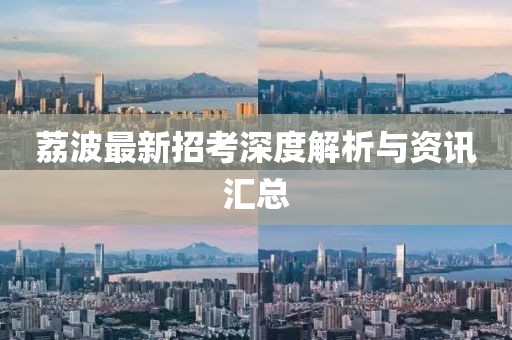荔波最新招考深度解析與資訊匯總