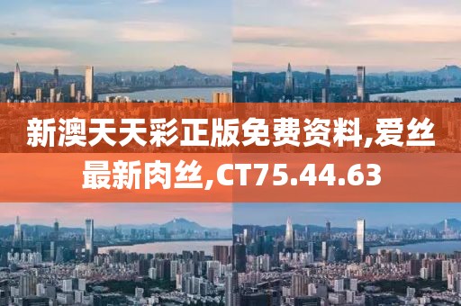 新澳天天彩正版免費資料,愛絲最新肉絲,CT75.44.63