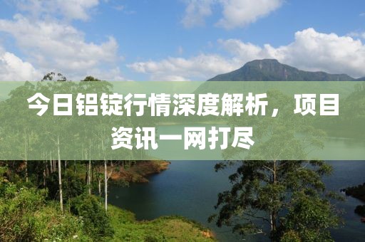 今日鋁錠行情深度解析，項目資訊一網打盡